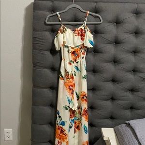 As U Wish Floral Maxi Romper